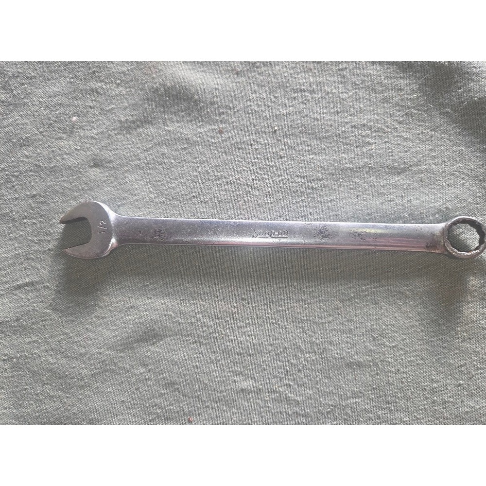 Snap-on 1/2 Inch Combination Wrench 12 Point Box End Open End